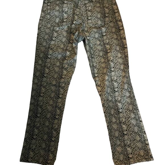 Adriano Goldschmied AG Snakeskin Mari High Rise Straight Pant 33R Plus Size - Picture 4 of 10